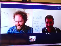 Virtual Justin Yeakel (UC Merced) and Virtual Marcus de Aguiar (Unicamp) at NIMBioS