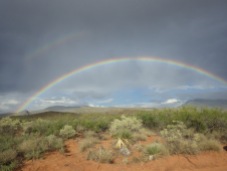 Rainbow over the San Andres Mountains, Jornada Experimental Range, New Mexico