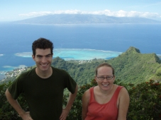 With Erica Spotswood (UC Berkeley), Mou'aputa, Mo'orea, Society Islands, 2008