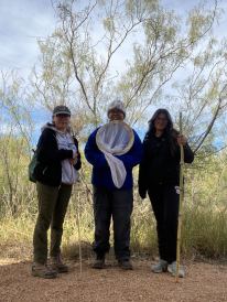 Evelyn, Chelsea, and Emilia at the I-20 Preserve, Texas (November 2022)